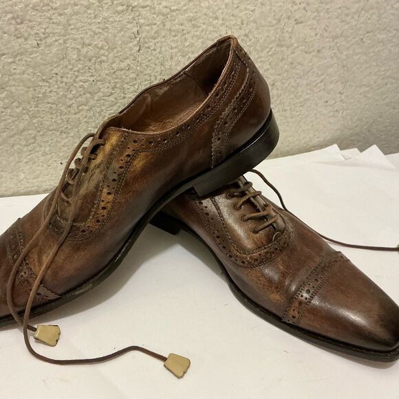 Corp Lendini Elegant Brown Leather Derbys size 42